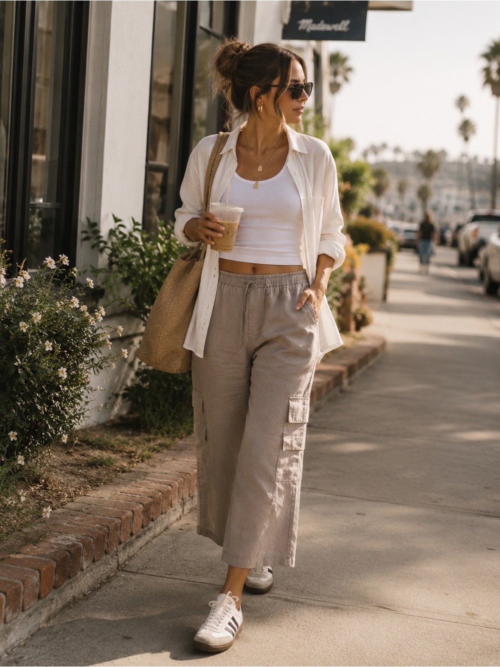 Vintage Abercrombie & Fitch Y2K Baggy Cargo Women’s Cargo Pants in Taupe S Short